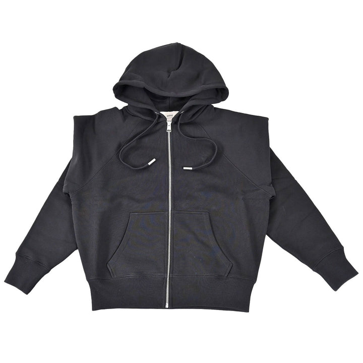 アミ AMI ジップアップパーカー USW759.747 001 ブラック 2025AW メンズ