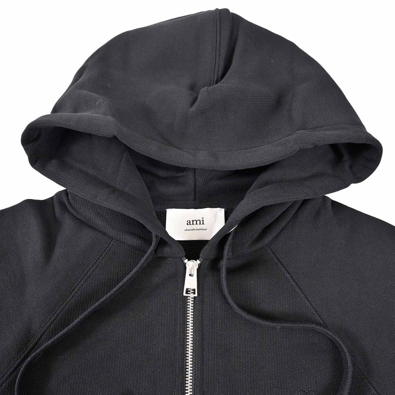 アミ AMI ジップアップパーカー USW759.747 001 ブラック 2025AW