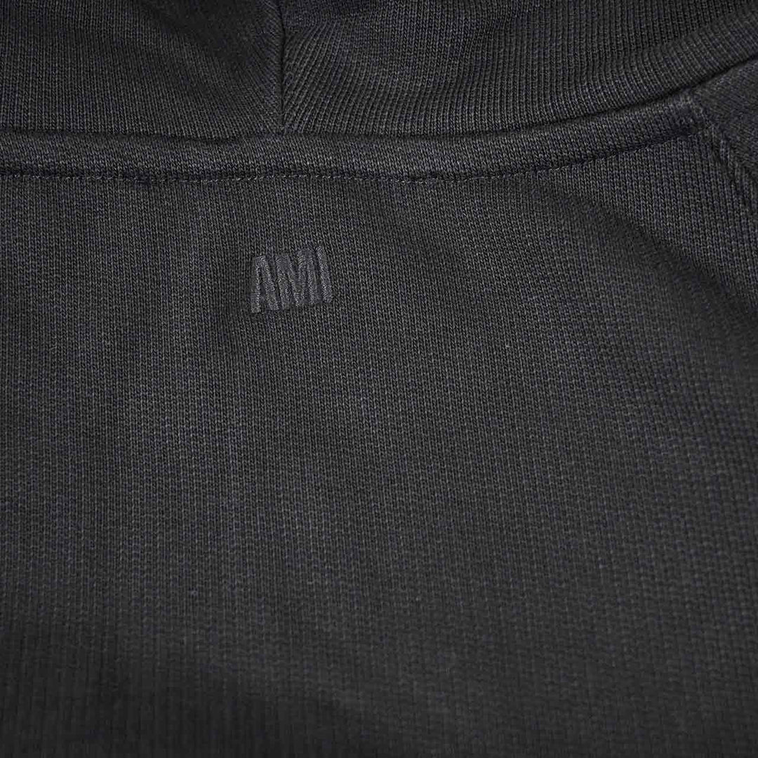 アミ AMI ジップアップパーカー USW759.747 001 ブラック 2025AW メンズ