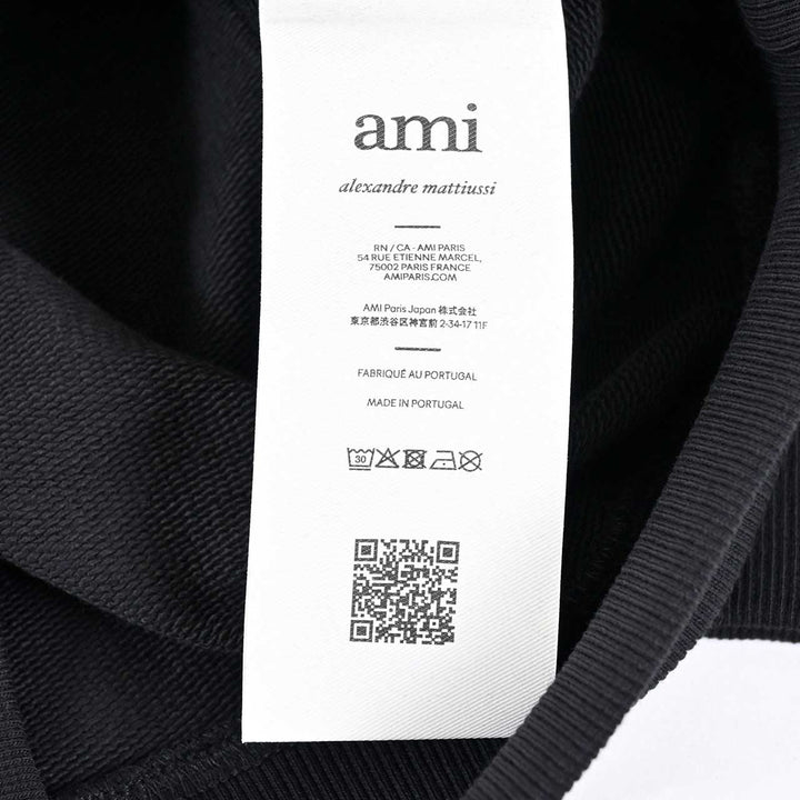 アミ AMI パーカー USW770.747 001 ブラック 2025AW メンズ