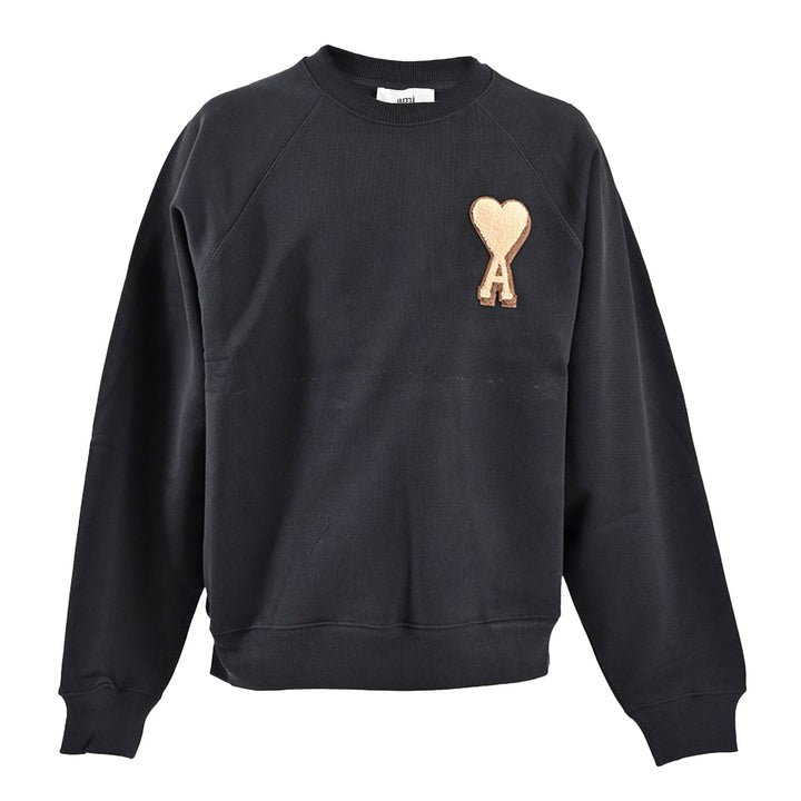 アミ AMI クルーネックセーター USW771.747 001 ブラック 2025AW メンズ