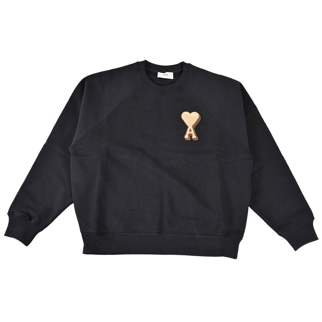 アミ AMI クルーネックセーター USW771.747 001 ブラック 2025AW メンズ