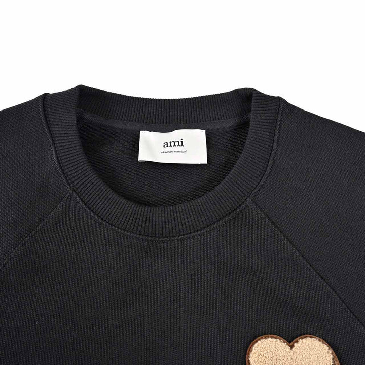 アミ AMI クルーネックセーター USW771.747 001 ブラック 2025AW メンズ