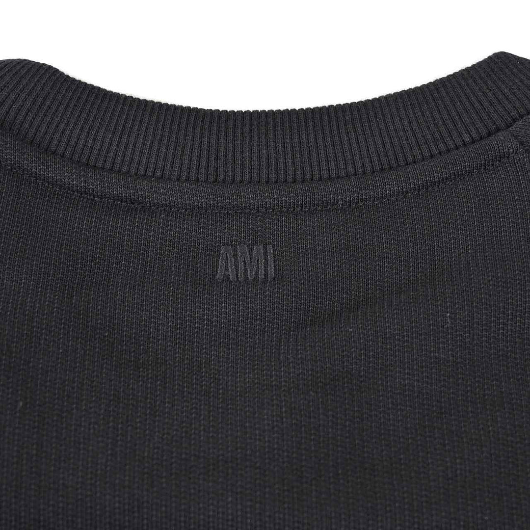 アミ AMI クルーネックセーター USW771.747 001 ブラック 2025AW メンズ