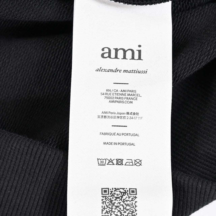 アミ AMI クルーネックセーター USW771.747 001 ブラック 2025AW メンズ