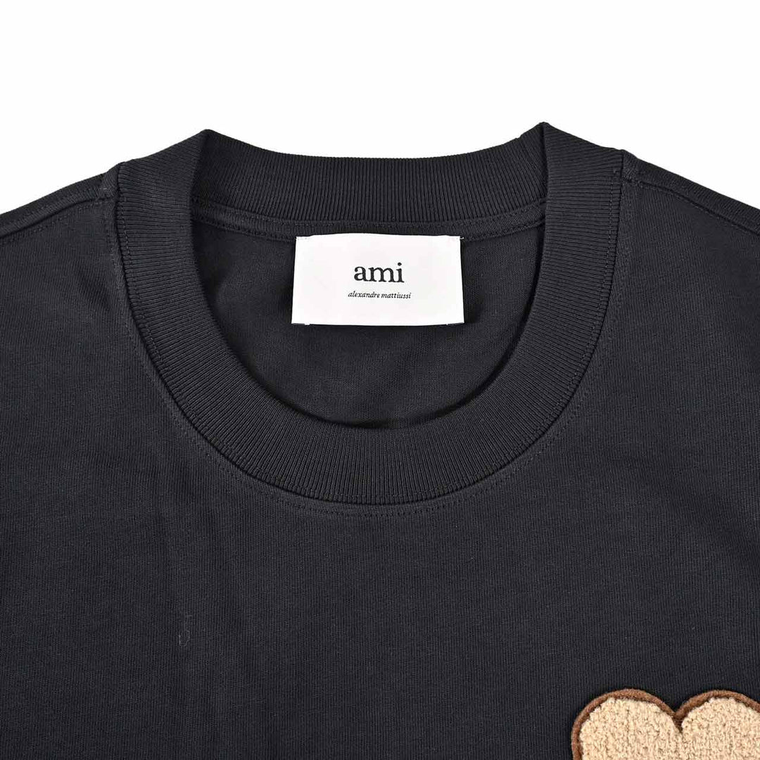 アミ AMI Tシャツ UTS352.726 001 ブラック 2025AW メンズ