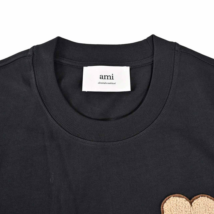 アミ AMI Tシャツ UTS352.726 001 ブラック 2025AW メンズ