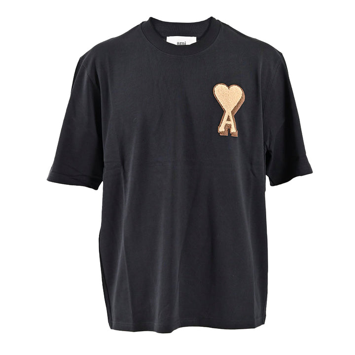 アミ AMI Tシャツ UTS352.726 001 ブラック 2025AW メンズ
