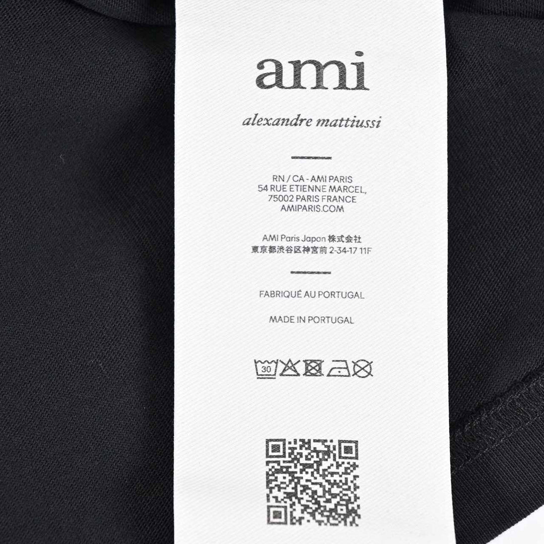 アミ AMI Tシャツ UTS352.726 001 ブラック 2025AW メンズ