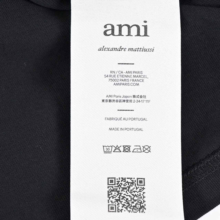 アミ AMI Tシャツ UTS352.726 001 ブラック 2025AW メンズ