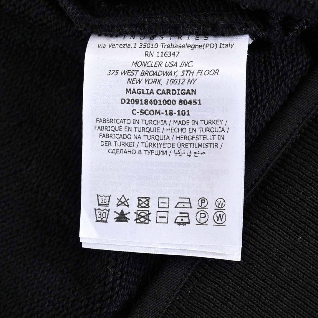 モンクレール MONCLER ジップアップパーカー 8G70300 V8101 999 ブラック 年秋冬 メンズ