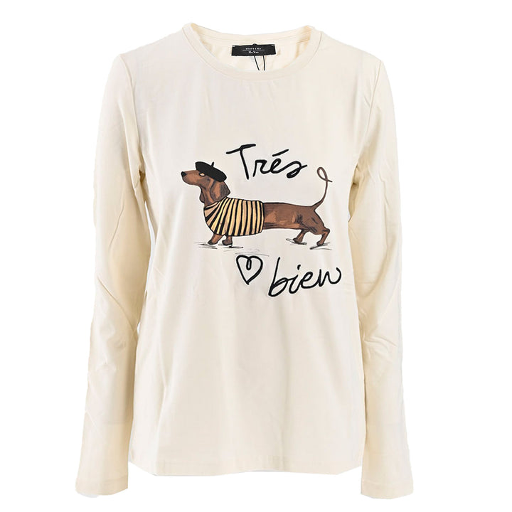 ウィークエンド マックスマーラ WEEKEND MAXMARA クルーネック長袖Ｔシャツ RENOIR 5946032600 008 クリーム 2025AW レディース