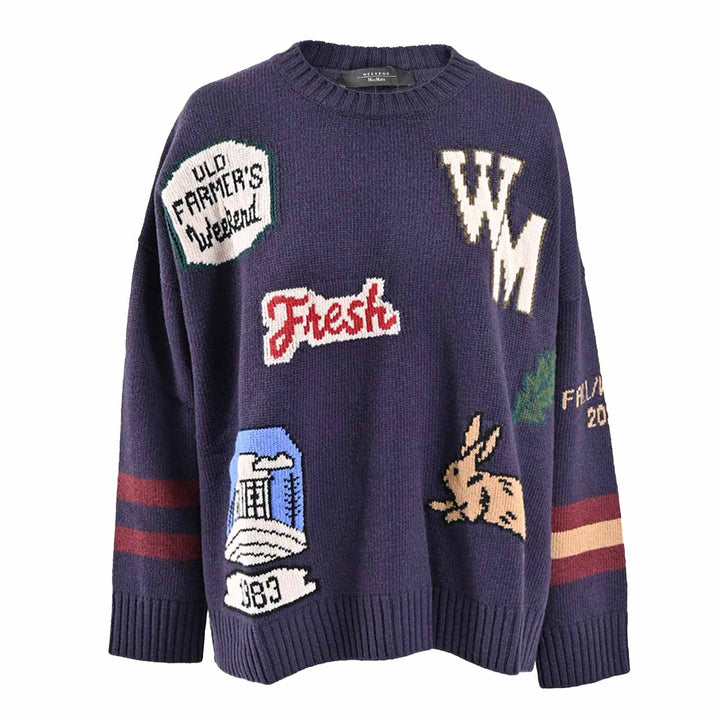 ウィークエンド マックスマーラ WEEKEND MAXMARA セーター PAVIDI 5366262600 002 ネイビー 2025AW レディース