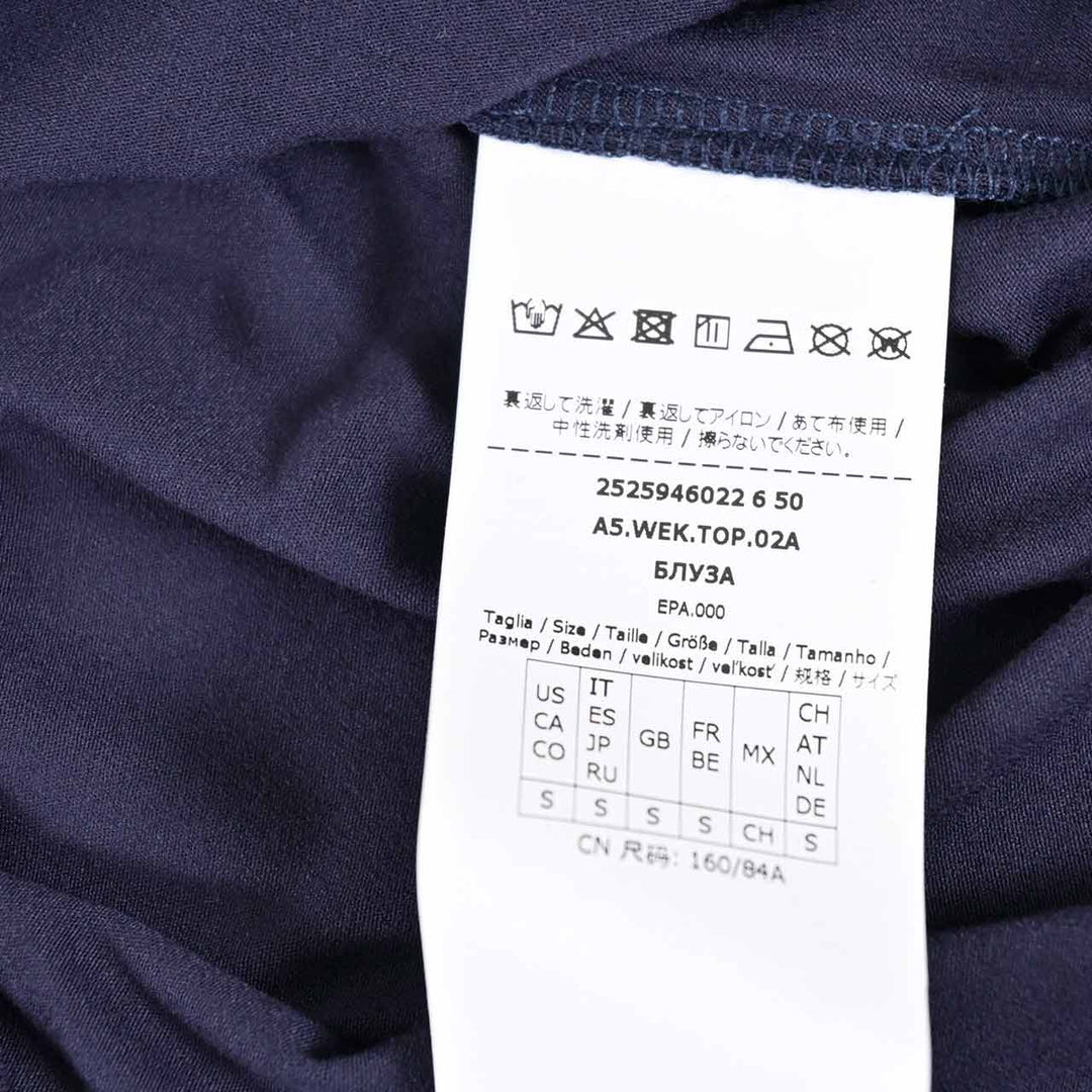 ウィークエンド マックスマーラ WEEKEND MAXMARA ハイネック長袖Ｔシャツ MULTIF 5946022600 005 ネイビー 2025AW レディース
