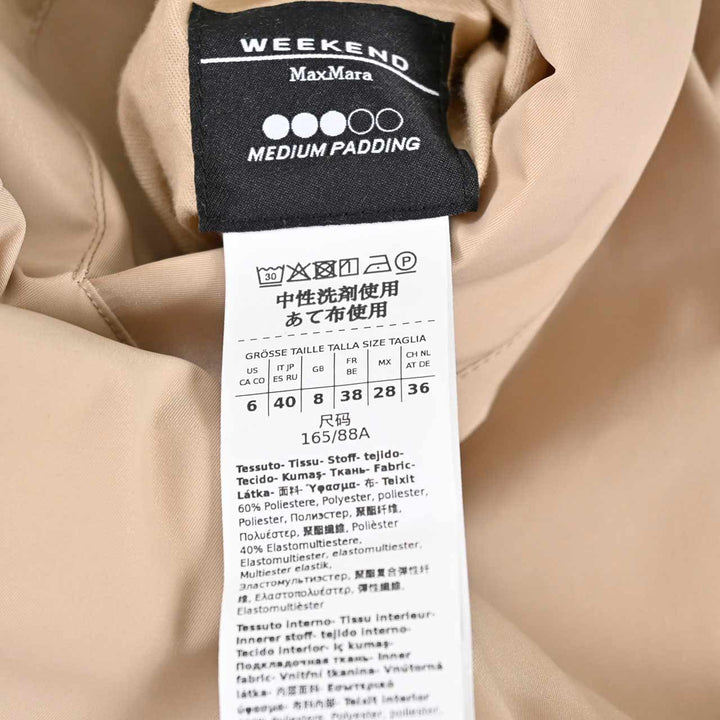 ウィークエンド マックスマーラ WEEKEND MAXMARA ダウンコート BANFY 5496042600 001 ベージュ 2025AW レディース