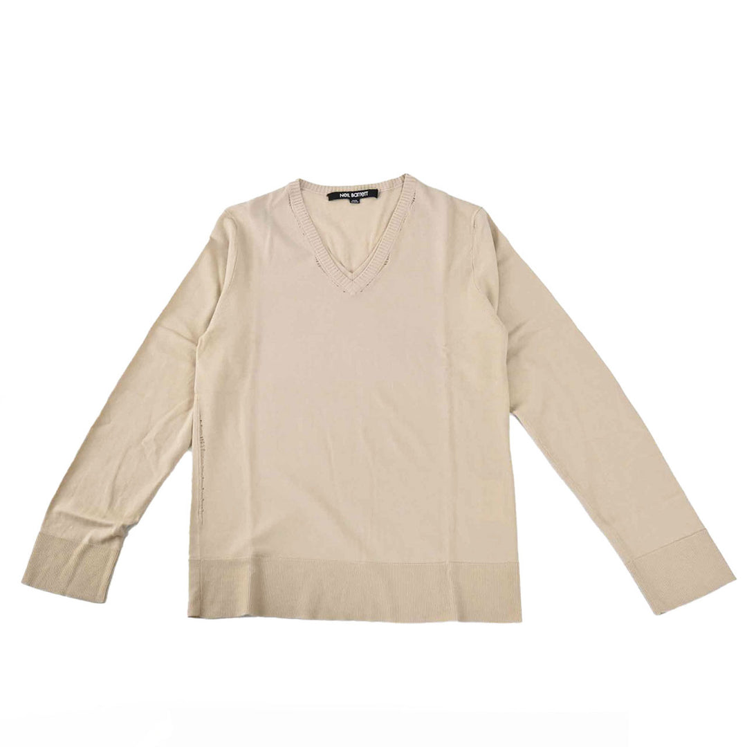 ニールバレット NEIL BARRETT Vネックニット BMA88 6609 ベージュ